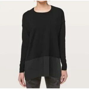 Lululemon Athletica Black Ease of Mind long sleeve shirt size 8
